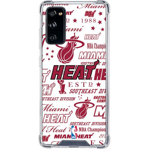 NBA Miami Heat Historic Blast Galaxy S20 FE Clear Case